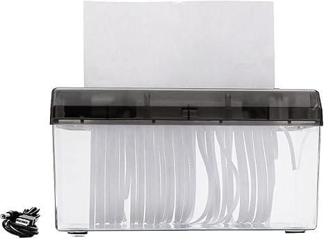 SQUADO Mini Electric Paper Shredder, Size A4, USB Powered or Batteries, Black