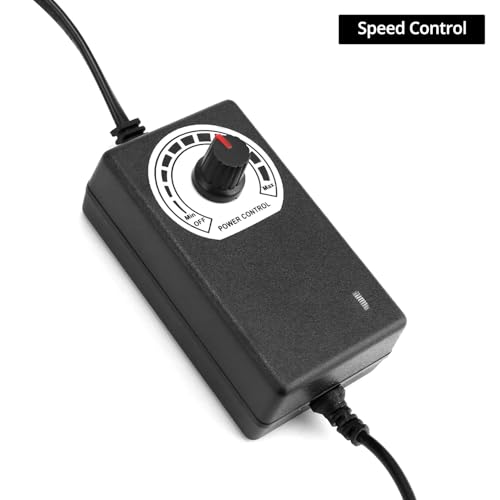 QWORK® 120mm Gehäuselüfter mit Geschwindigkeitskontrolle - 12V Bürstenloser PC Lüfter für Computer, Laptop, TV Box und mehr