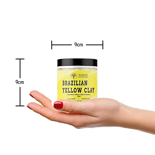 Image of Natural Brazilian Yellow Clay Powder For Healthy Hair Care & Skin Care - 150g