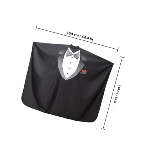 Capa grande impermeable de peluquero con cierre de botón, diseño de esmoquin para uso profesional en barberías y salones miniatura 2