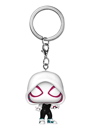 Funko Pop! Keychain: Spider-Man: Across The Spider-Verse - Spider-Gwen - Spiderman Into The Spiderverse 2 - Minifigura de Vinilo Coleccionable Llavero Original - Relleno de Calcetines - Movies Fans