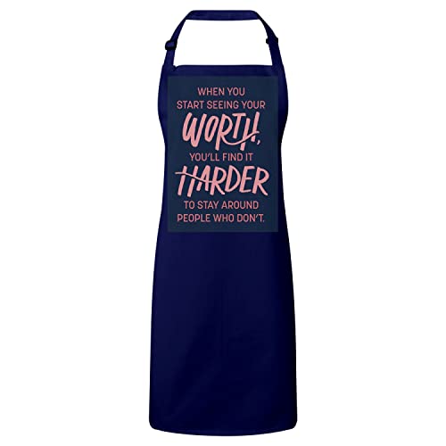 Tablier cuisine premium navy Worth People coton ajustable avec poches