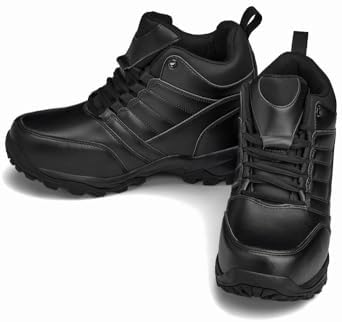 CALTO Men's Invisible Height Increasing Elevator Shoes - Black Leather Lightweight Trainer Sneakers - 4.5 Inches Taller - FD003 - Size 11 D(M) US | Image 3