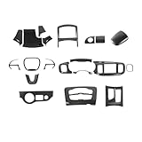 SQQP 20Pcs Interior Trim Kit Cover Fit for 2015-2025+ Dodge Charger,Dashboard Gear Shift Panel Console Outlet Vent Cup Holder Navigation Panel Headlight Switch Cover(Carbon Fiber)