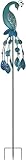 Sunset Vista Designs Rustic Garden Decor Outdoor Peacock Spinning Garden Stake, 56' H, Blue