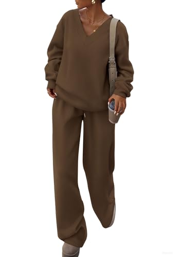PRETTYGARDEN Casual Winter Two Piece Sets for Women 2025 V Neck...
