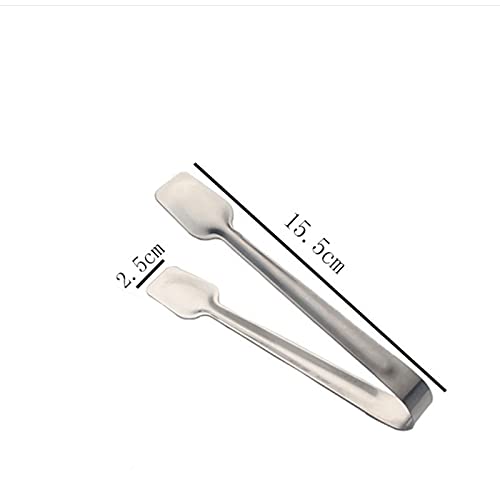 Pinzas de Cocina Pinzas para Servir Alimentos de Acero Inoxidable, Pinzas para Alimentos con Bloqueo Resistente al óxido para cocinar, Asar a la Parrilla (Mediana)