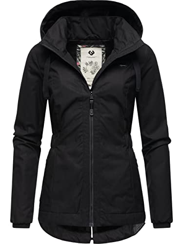 Ragwear Damen Übergangsjacke Kapuzenjacke Varvarra Black23 Gr. M