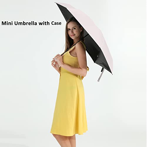 Baodini Travel Mini Umbrella For Purse With Case-Small Compact Uv Protection Sun-Lightweight Tiny Pocket With Case Women, Girls #TOP6