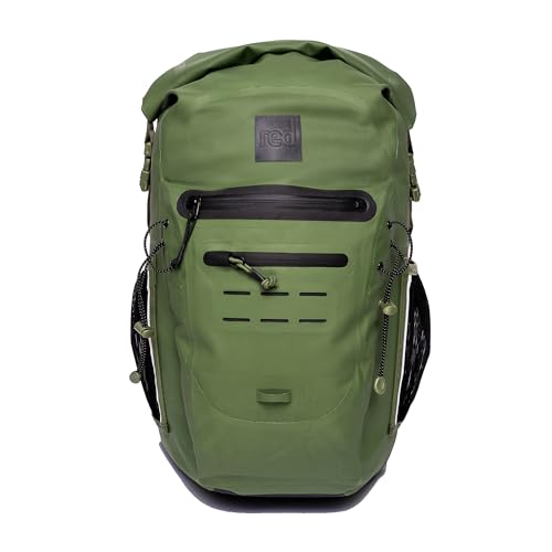 Red Original Adventure Backpack Rucksack - 100% Waterproof, Watertight Roll-top Closure, 100% Recycled Fabric, Highly Durable, Ergonomic, Spacious 30L (Olive)
