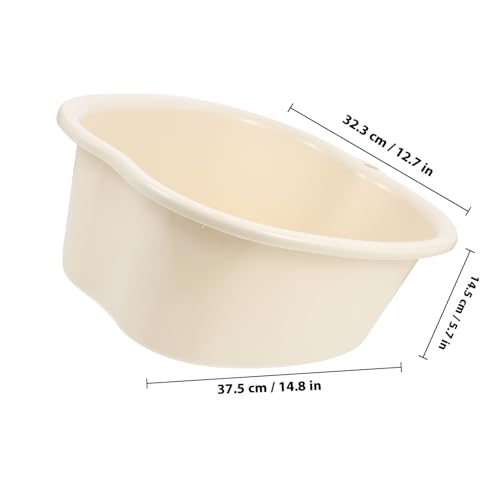 Cubo plástico para baño de pies con función masaje beige miniatura 2