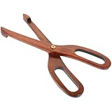 BESPORTBLE Holz Toasterzange 25cm Servierzange für Brot Grillfleisch Desserts Ergonomisch Kompakt Wiederverwendbar
