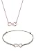 Produktbild Elli Schmuckset Damen Infinity Unendlich in 925 Sterling Silber Rosé vergoldet