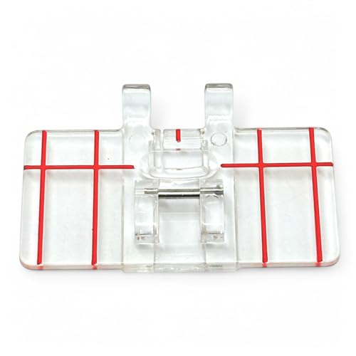 Image of ZENITH Multi-Line Decorative Border Guide Pressure Foot Snap on Type for Automatic Electric Low Shank Sewing Machines Suitable for Usha Janome Brother Singer etc.