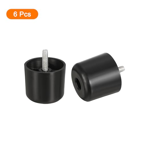 uxcell 6 Pcs M8*1.25mm x 2 x 2.2 Inch Furniture Legs, Plastic Sofa Couch Legs Tapered Replacement Legs Tapered Feet for Chair Sofa Dresser Cabinets Bed, Black by uxcell - Image 3