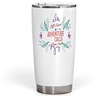 Humorous Gift Idea Funny Gift for Off-road Lovers - Cool Mountain View Scene - for Trucking Fans - 20 Oz White Stainless Steel Fat Tumbler