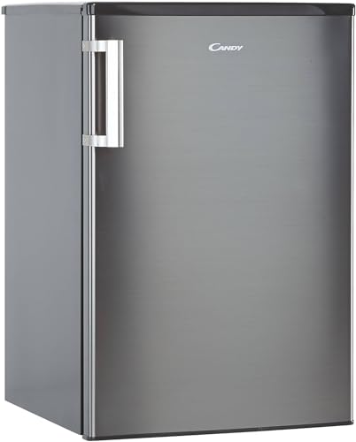 Candy COHS 45EXH - Frigorífico Mini con Congelador, Bajo Encimera, Altura 85cm, 109L, Tecnología Estática, Cajón Verdulero, Temperatura Regulable, Iluminación LED, 40DB, Inox