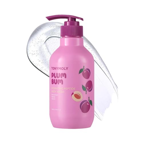 TONYMOLY Plum Bum Peptide Hydrating Body Wash, Moisture-Rich Cleanser with