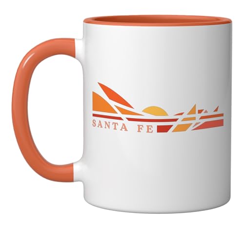 Taza de cerámica Naranja/Blanco 11 onzas miniatura 1