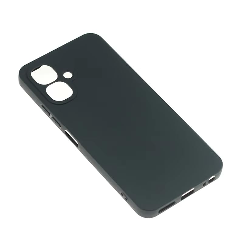 Image of TheApallio Back Cover Case Compatible with Tecno Spark Go 2 | Soft Touch Full-Body Protective Silicone Case | Shockproof Back Cover Case for Tecno Spark Go 2 - Black