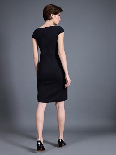 Image of Miss Chase Women's Sleeveless Collared Bodycon Above-Knee Polyester Dress