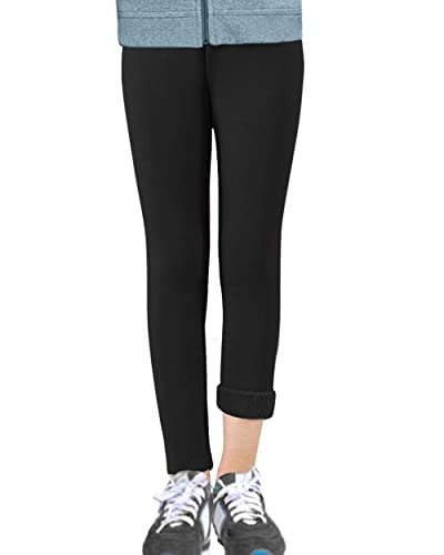 OCERA Kinder Thermo Leggings aus atmungsaktiver Baumwolle mit weich angerauter Innenseite, Schwarz - 158/164 Cover