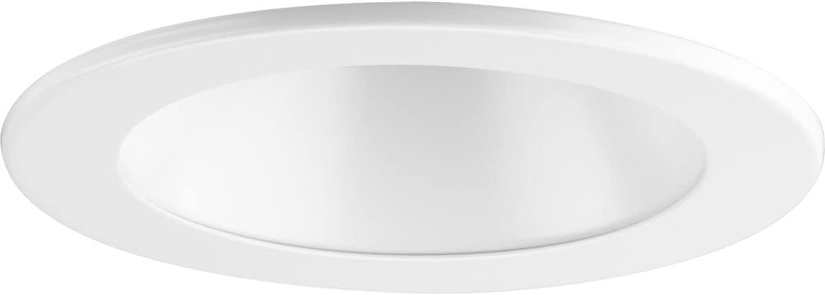 Progress Lighting P804002-028 4" LED Recessed Open Shower Trim for Progress Lighting 4" Housing Satin White (P804N Series)