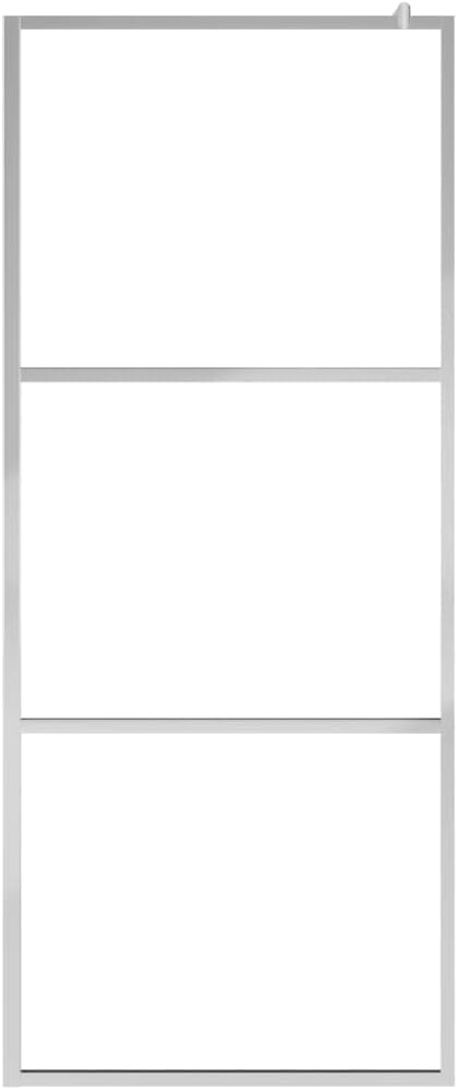 FAMIROSA Modern Fixed Walk-in Shower Wall Bathroom Shower Door Frame Shower Partition Shower Screen with Whole Frosted ESG Glass and Aluminium Frame 39.4"x76.8"