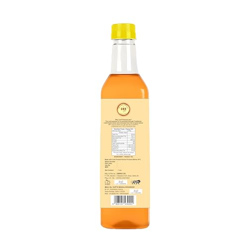 Image of GMB Mart Wooden Cold Pressed Groundnut Oil 1 Litres | Natural Cooking Oil Rich in Vitamin E | Chemical-Free Peanut Oil for Frying, Baking & All Cuisines | Pure & Healthy