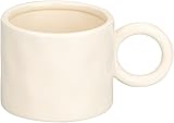 AUFMERKSAMKEITDESIGN: Schweres und dickes Porzellan mit stabilem Boden, um den Kaffee warm zu halten und die Gefahr des Umstoßens der Tasse zu minimieren. Mit Griffdesign, leicht zu greifen.