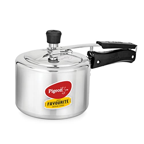 Pigeon by Stovekraft 12091 Favourite Aluminum Induction Base Pressure Cooker with Inner Lid, 3 Litres, Silver view 1