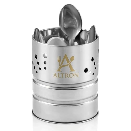 Image of ALTRON Stainless Steel Cutlery Holder for Kitchen & Dining Table | Multipurpose Utensil Organizer Stand | Spoon Fork Knife Holder | Toothbrush Holder | Kitchen Countertop Storage Organizer