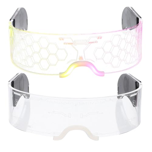 Lunettes lumineuses LED futuristes pour un déguisement Halloween adulte réussi
