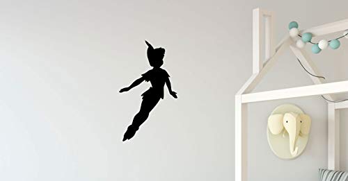 Kids Room Wall Decor - Peter Pan Silhouette Vinyl Decal - Boy Or Girl Bedroom Home Decor - Themed Fairy Tale Vinyl Decor For Kid's Bedroom, Baby Nursery, Playroom, Preschool #TOP8