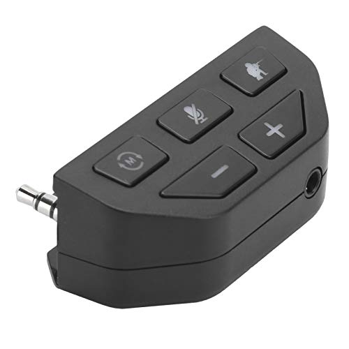 Image of Qiilu Stereo Headset Adapter, Headset Adapter Controller Audio Adapter Headphone Converter for One Gamepad Black