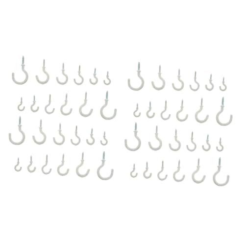 ULTECHNOVO 4 Juegos Gancho De Tornillo Anzuelos Gancho Cortina Gancho De Rosca Para Tazas De Cocina. Ganchos Para Atornillar Revestidos De Vinilo Acero Al Carbono Q235 100 Uds * 4