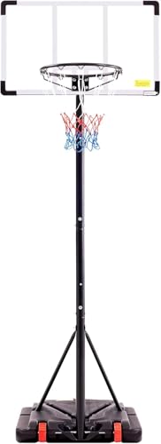 Aidoly Portable Basketball Hoop Outdoor, Adjustable Basketball Hoops Goal System