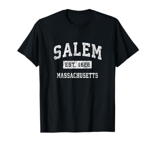Salem Massachusetts MA Vintage Established Sports Design T-Shirt