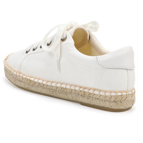 Women's Espadrille Lace-up Sneakers Platform Jute- Breathable for Casual Comfort Flat Shoes3