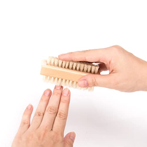 JZK 2x Spazzole in bambù per unghie a setole dure