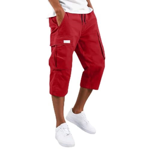 Pantalon de travail court cargo homme baggy avec grandes poches