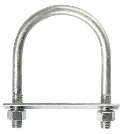 1/4-20 x 3/4 Pipe Size Hot Dipped Galvanized Low Carbon Steel U-Bolt, 10 pk.