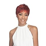 FCHW Wigs Short Wigs For Black Women Short Burgundy Pixie Cut Hair Wigs For Women Hairstyles for...