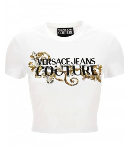 VERSACE JEANS COUTURE T-Shirt Crop Bianco ES25VE08 78HAHC05 S
