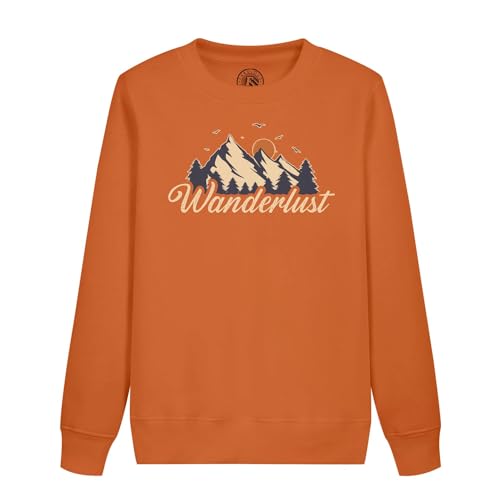 Sweatshirt enfant wanderlust en coton pour sorties nature et randonnées en forêt