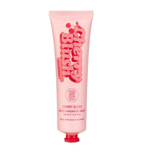 The Fox Tan Cherry Blush Rapid Warming Balm - Acelerador del bronceado para sol y solárium, cálido y brillante, 150 ml