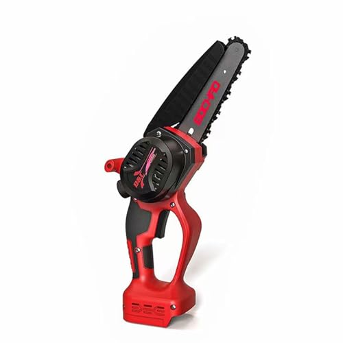 Motosierras eléctricas. 8 pulgadas, motosierra eléctrica portátil con cerradura de seguridad, pequeña sierra de jardín manual sistema de aceite automático para cortar ramas de árboles(una batería de