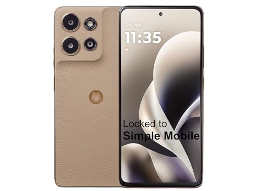 Simple Mobile Motorola Moto G Power 2026-5G 128GB 50MP Camera - Locked to with AI Camera System, Military Grade, Ram Boost in Pantone Pure Cashmere