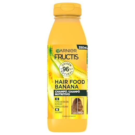 Garnier Fructis Champú Banana Nutritiva, Banana, 350 ml (Paquete de 1)
