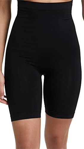 Yummie Women's Seamless Solutions High Waist Thigh Shaper, Black, Medium-Large